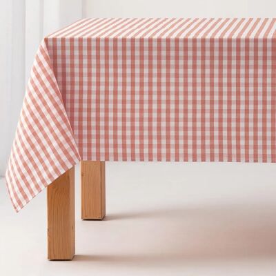 Mantel antimanchas salmón de algodón de Gamusi - Rectangular Mantel antimanchas salmón de algodón de Gamusi - Rectangular