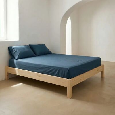 GAMUSI - Sabana bajera - 160x200 cm - azul - Fitted Sheet GAMUSI - Sabana bajera - 160x200 cm - azul - Fitted Sheet