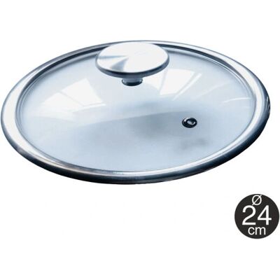 Couvercle Bastilipo 8437000862574 - Transparent, 24cm, Verre Trempé Couvercle Bastilipo 8437000862574 - Transparent, 24cm, Verre Trempé