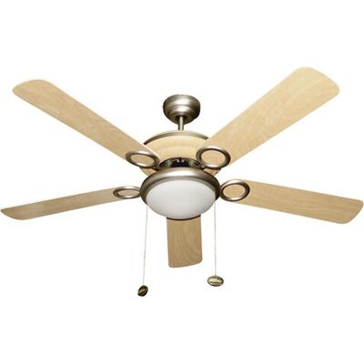 Bastilipo Formentera - Ventilador de Techo Niquel Satinado y Pino - 132cm, 60W, 5 Aspas Bastilipo Formentera - Ventilador de Techo Niquel Satinado y Pino - 132cm, 60W, 5 Aspas