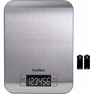 Balance de Cuisine Bastilipo SCA5K-INOX - 5kg en Inox Balance de Cuisine Bastilipo SCA5K-INOX - 5kg en Inox