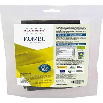 Algamar Orgânico Kombu Alga - 50g - Alga Comestível Algamar Orgânico Kombu Alga - 50g - Alga Comestível