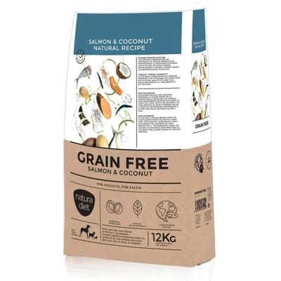 Natura Diet Salmón Coco Sin Cereales Comida para Perros - Pienso Natura Diet Salmón Coco Sin Cereales Comida para Perros - Pienso