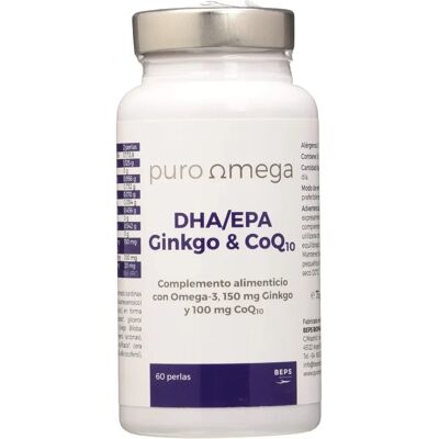 Puro Omega Ginkgo Complejo DHA/EPA Q10 - Suplemento alimenticio Puro Omega Ginkgo Complejo DHA/EPA Q10 - Suplemento alimenticio