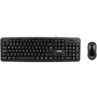 Ensemble Clavier et Souris OQO TR001-U - Multicolore Espagnol USB - Publicité Ensemble Clavier et Souris OQO TR001-U - Multicolore Espagnol USB - Publicité