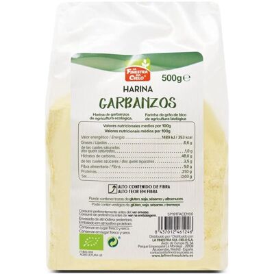 La Finestra sul Cielo Farinha de Grão-de-bico Orgânica - 500g La Finestra sul Cielo Farinha de Grão-de-bico Orgânica - 500g