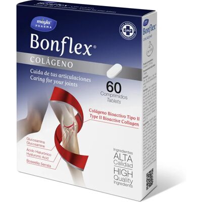 Mayla Bonflex Collagen - Glucosamin, Hyaluronsäure, Typ II Kollagen - 60 Tabletten Mayla Bonflex Collagen - Glucosamin, Hyaluronsäure, Typ II Kollagen - 60 Tabletten