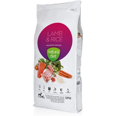 Natura Diet Adult con cordero y arroz - 2 x 12 kg - Pienso para perros Natura Diet Adult con cordero y arroz - 2 x 12 kg - Pienso para perros