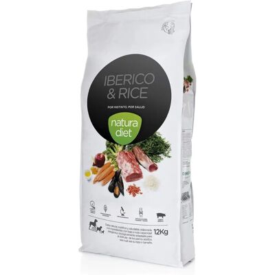 Natura Diet Cerdo Ibérico y Arroz - Alimento para perros - 12 KG Natura Diet Cerdo Ibérico y Arroz - Alimento para perros - 12 KG