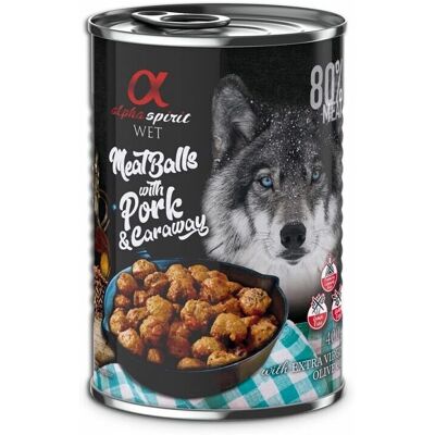 Alpha Spirit Comida Húmeda para Perros - Albóndigas 6x400g - Completo Alpha Spirit Comida Húmeda para Perros - Albóndigas 6x400g - Completo