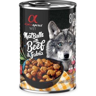 Alpha Spirit Wołowina i Szałwia na Psie - Mokra Karma 400g Alpha Spirit Wołowina i Szałwia na Psie - Mokra Karma 400g