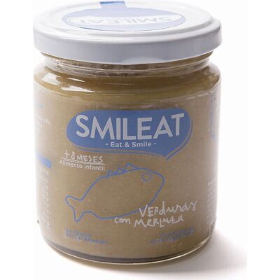 Smileat Pote de Merluza y Verduras Orgánico - Tarro para Bebés Smileat Pote de Merluza y Verduras Orgánico - Tarro para Bebés