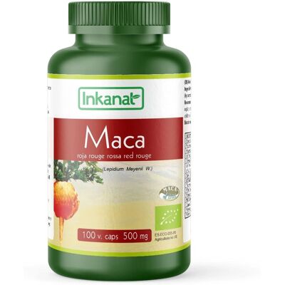 Inkanat Maca Roja Orgánica - Rojo, Cápsulas, 500mg Inkanat Maca Roja Orgánica - Rojo, Cápsulas, 500mg