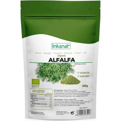 Inkanat Poudre de Luzerne - Proteínas Vegetales No OGM 200g Inkanat Poudre de Luzerne - Proteínas Vegetales No OGM 200g