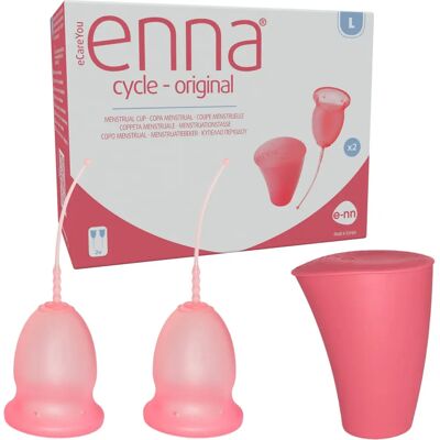 Enna Cycle Kubeczek Miesiączkowe L 2 Kubki Sterylizator - Kubeczek Miesiączkowy Enna Cycle Kubeczek Miesiączkowe L 2 Kubki Sterylizator - Kubeczek Miesiączkowy