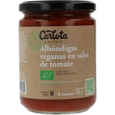 Carlota Organic Albóndigas Veganas - Salsa de Tomate - 425g Carlota Organic Albóndigas Veganas - Salsa de Tomate - 425g
