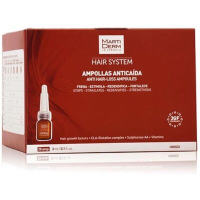 Martiderm Hair System Anti-Hair Loss Ampoules - 28 Ampoulesx3ml - Publicité Martiderm Hair System Anti-Hair Loss Ampoules - 28 Ampoulesx3ml - Publicité