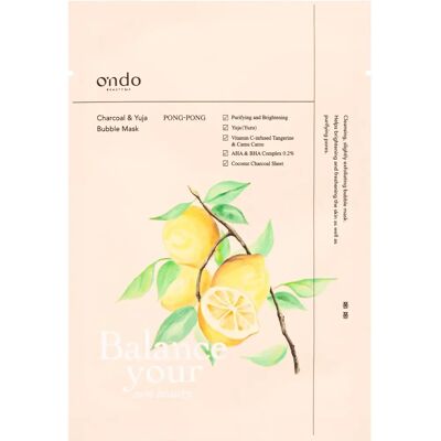 Ondo Beauty Charcoal & Yuzu Bubble Mask - Face Mask Ondo Beauty Charcoal & Yuzu Bubble Mask - Face Mask