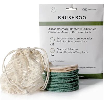 Discos Desmaquillantes Brushboo - Bolsa de Algodón - 14 unidades Discos Desmaquillantes Brushboo - Bolsa de Algodón - 14 unidades