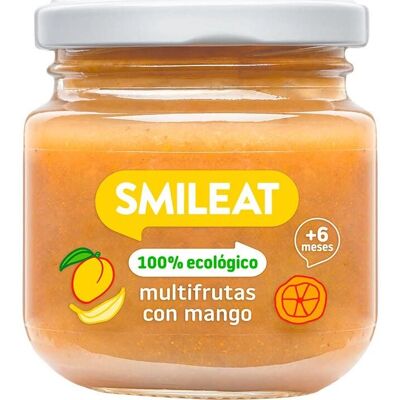 Smileat Puré de Fruta Orgánico para Bebés Mango Banana Manzana Pera Naranja Smileat Puré de Fruta Orgánico para Bebés Mango Banana Manzana Pera Naranja