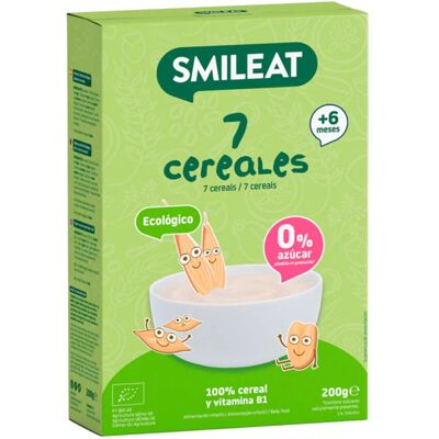 Papinha orgânica de 7 cereais Smileat - Comida para bebê Papinha orgânica de 7 cereais Smileat - Comida para bebê