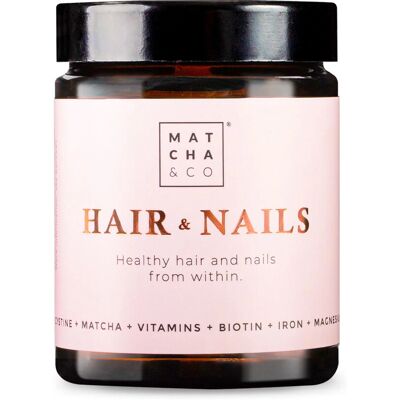 Multivitaminas para Cabello y Uñas Matcha & Co - Cápsulas Veganas, 60 U Multivitaminas para Cabello y Uñas Matcha & Co - Cápsulas Veganas, 60 U