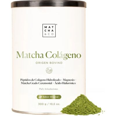 Colágeno con magnesio y té matcha 300 g - Matcha & Co Colágeno con magnesio y té matcha 300 g - Matcha & Co
