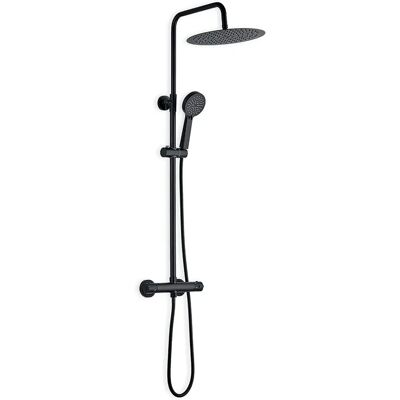 Conjunto de ducha extensible negro DP Tahoe con mezclador termostático Conjunto de ducha extensible negro DP Tahoe con mezclador termostático