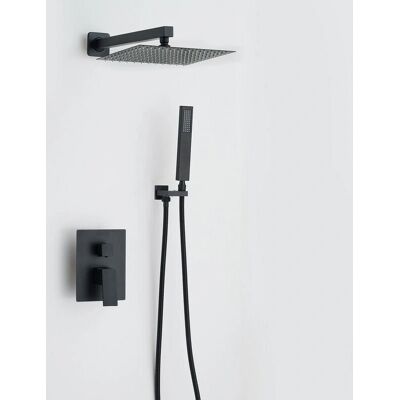 Dp Griferia - Modelo Arenas Black - Set de ducha con lluvia de 25cm Dp Griferia - Modelo Arenas Black - Set de ducha con lluvia de 25cm