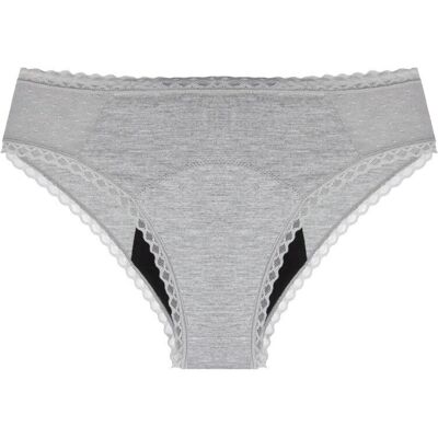 MyAlma Bragas menstruales de algodón orgánico y bambú gris - Ropa interior menstrual MyAlma Bragas menstruales de algodón orgánico y bambú gris - Ropa interior menstrual
