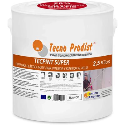 Tecpint Super - Peinture à base d'eau pour intérieur & extérieur - 2,5kg - Publicité Tecpint Super - Peinture à base d'eau pour intérieur & extérieur - 2,5kg - Publicité