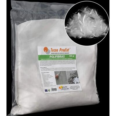 Fibres Tecno Prodist - 12 mm - Blanc - Renforcement pour béton, mortier, plâtre - 500 g - Publicité Fibres Tecno Prodist - 12 mm - Blanc - Renforcement pour béton, mortier, plâtre - 500 g - Publicité