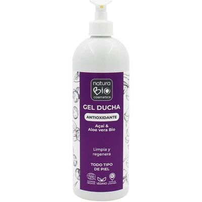NaturaBIO Cosmetics Aloe & Açai Antioxidant Duschgel - 740 ml NaturaBIO Cosmetics Aloe & Açai Antioxidant Duschgel - 740 ml