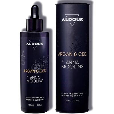 Aceite de Argán de Aldous Labs - Enriquecido con CBD - Hidratante para piel, cabello y uñas Aceite de Argán de Aldous Labs - Enriquecido con CBD - Hidratante para piel, cabello y uñas