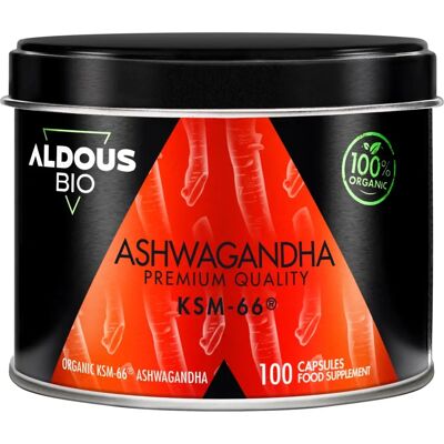 Aldous Bio Ashwagandha KSM-66 Eco 100% pura 600mg - Suplemento herbal Aldous Bio Ashwagandha KSM-66 Eco 100% pura 600mg - Suplemento herbal