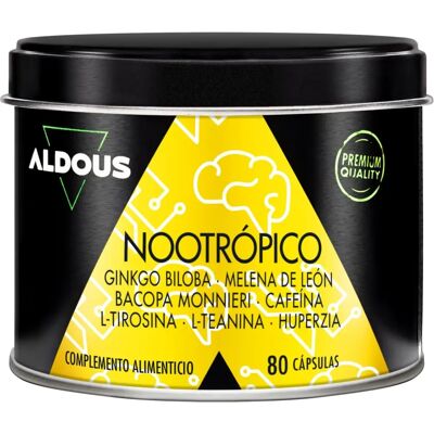Aldous Bio Naturel Ginkgo Bacopa - Complément Nootropique - Publicité Aldous Bio Naturel Ginkgo Bacopa - Complément Nootropique - Publicité