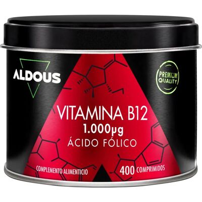 Aldous Bio Vitamina B12 com Ácido Fólico - 400 Comprimidos Aldous Bio Vitamina B12 com Ácido Fólico - 400 Comprimidos