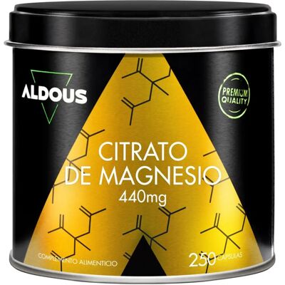 Aldous Bio Citrato de Magnésio - 250 cápsulas, 440mg Aldous Bio Citrato de Magnésio - 250 cápsulas, 440mg