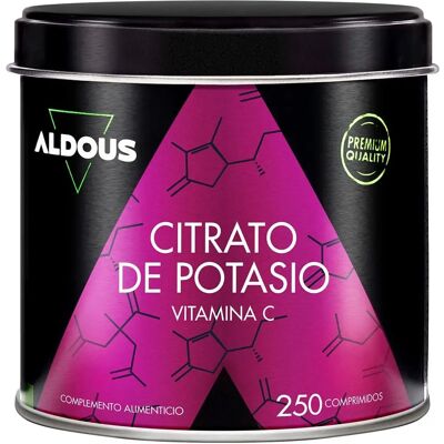 Aldous Bio Citrate de Potassium 3705 mg avec vitamine C 250 comprimés - Complément alimentaire - Publicité Aldous Bio Citrate de Potassium 3705 mg avec vitamine C 250 comprimés - Complément alimentaire - Publicité