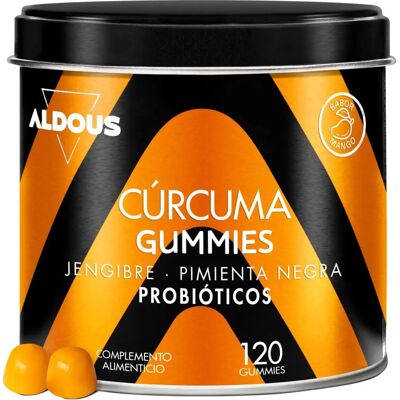 Aldous Bio Cúrcuma con jengibre, pimienta negra y probióticos - Suplemento alimenticio Aldous Bio Cúrcuma con jengibre, pimienta negra y probióticos - Suplemento alimenticio