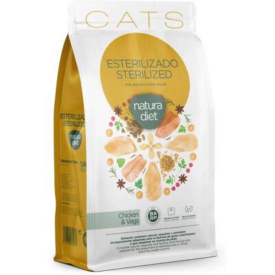 Comida para Gatos Natura Diet Pollo - Esterilizados - 1.5kg Comida para Gatos Natura Diet Pollo - Esterilizados - 1.5kg