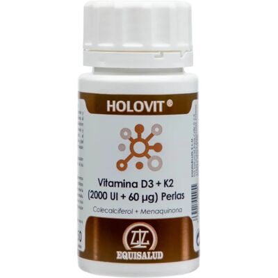 Equisalud Holovit Vitamin D3 2000 IU + K2 60 μg - Knochen & Immunsystem Equisalud Holovit Vitamin D3 2000 IU + K2 60 μg - Knochen & Immunsystem