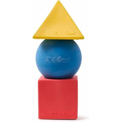 Oli & Carol - Blocchi sensoriali geometrici - Giocattolo sicuro per neonati Oli & Carol - Blocchi sensoriali geometrici - Giocattolo sicuro per neonati