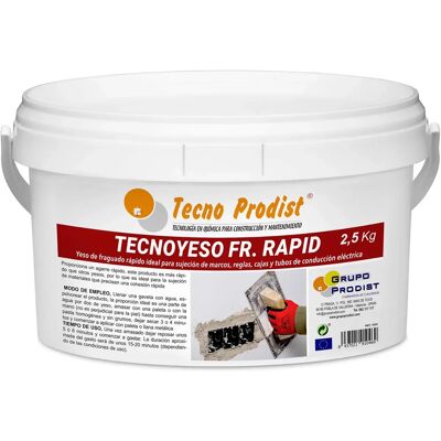 Gypse Rapide Tecno Prodist - Blanc - 2,5 kg - Gypse - Publicité Gypse Rapide Tecno Prodist - Blanc - 2,5 kg - Gypse - Publicité