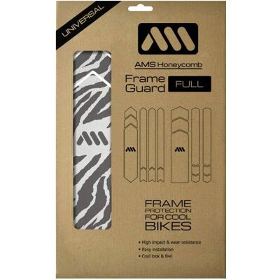 All Mountain Style Frame Guard Honeycomb Gray - Bike Frame Protector All Mountain Style Frame Guard Honeycomb Gray - Bike Frame Protector