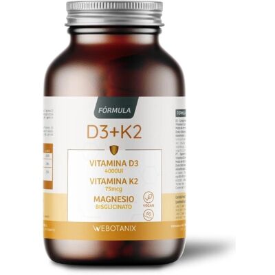 WeBotanix Vitamina D3 K2 Magnesio Fórmula 60 cápsulas WeBotanix Vitamina D3 K2 Magnesio Fórmula 60 cápsulas