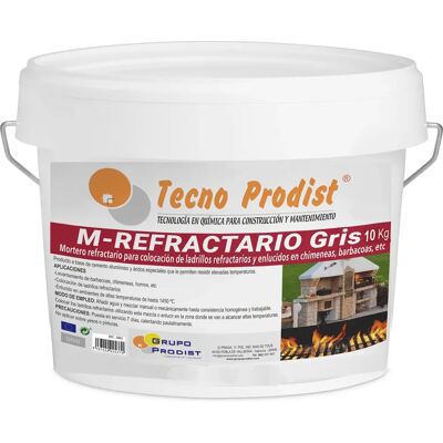 Tecno Prodist - M-Refractario Gris - gris - 10 kg - Mortar - Publicité Tecno Prodist - M-Refractario Gris - gris - 10 kg - Mortar - Publicité