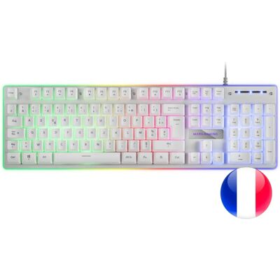 Clavier Gaming MK220 Blanc - Mars Gaming - Publicité Clavier Gaming MK220 Blanc - Mars Gaming - Publicité