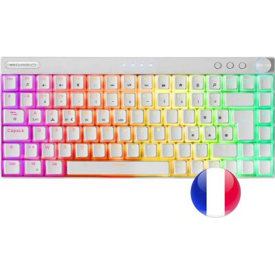 Trådlös RGB-tangentbord Mars Gaming MKCLOUDWRFR - Tangentbord Trådlös RGB-tangentbord Mars Gaming MKCLOUDWRFR - Tangentbord