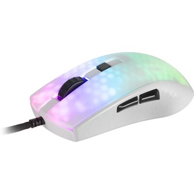 Mars Gaming MMRW Wit Muis - Lichtgewicht 58g, RGB, 12800 DPI, Huano Schakelaars Mars Gaming MMRW Wit Muis - Lichtgewicht 58g, RGB, 12800 DPI, Huano Schakelaars